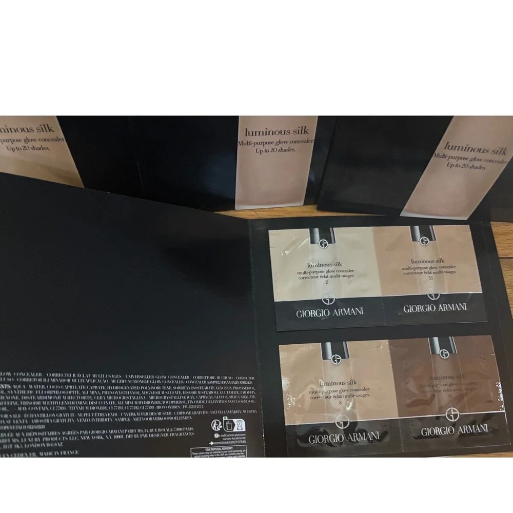 5xGiorgio Armani Luminous Silk Multi-Purpose Glow Concealer Samples‎ 4 Shades